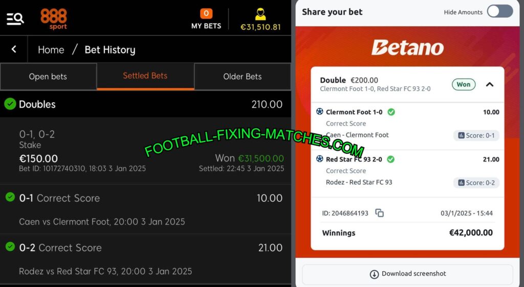 888 SPORT FIXED CORRECT SCORE TIPS