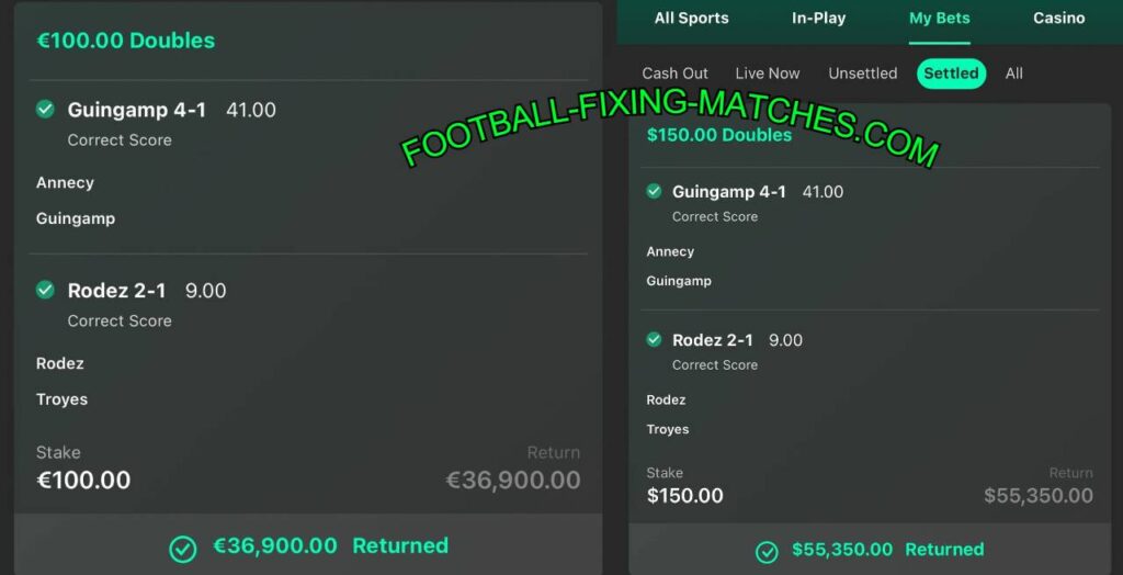 BET365 FOOTBALL FIXED MATCHES