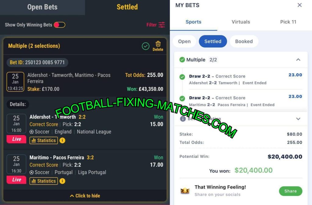 BWIN FIXED MATCHES TIPS CORRECT SCORE