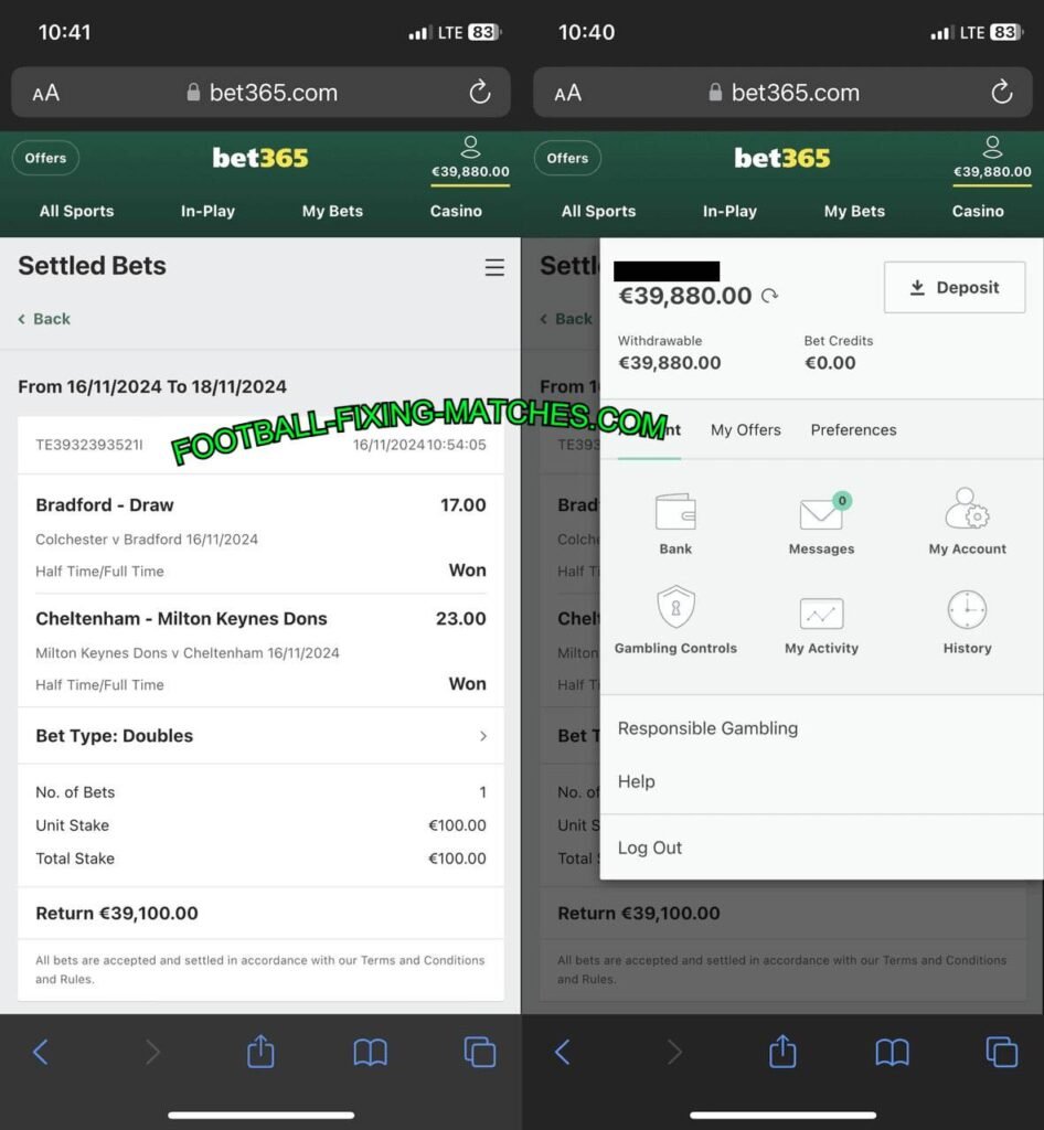 FIXING FOOTBALL TIPS BET365