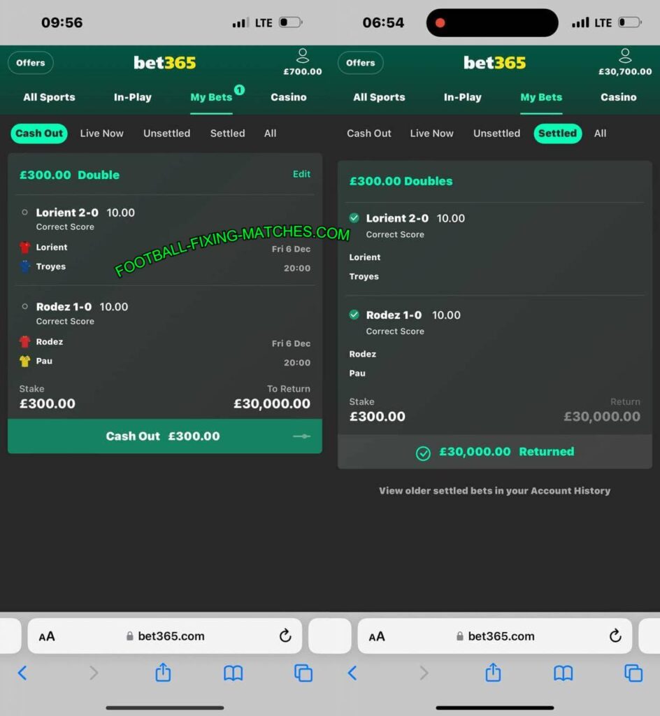 FIXING FOOTBALL TIPS BET365 MATCH