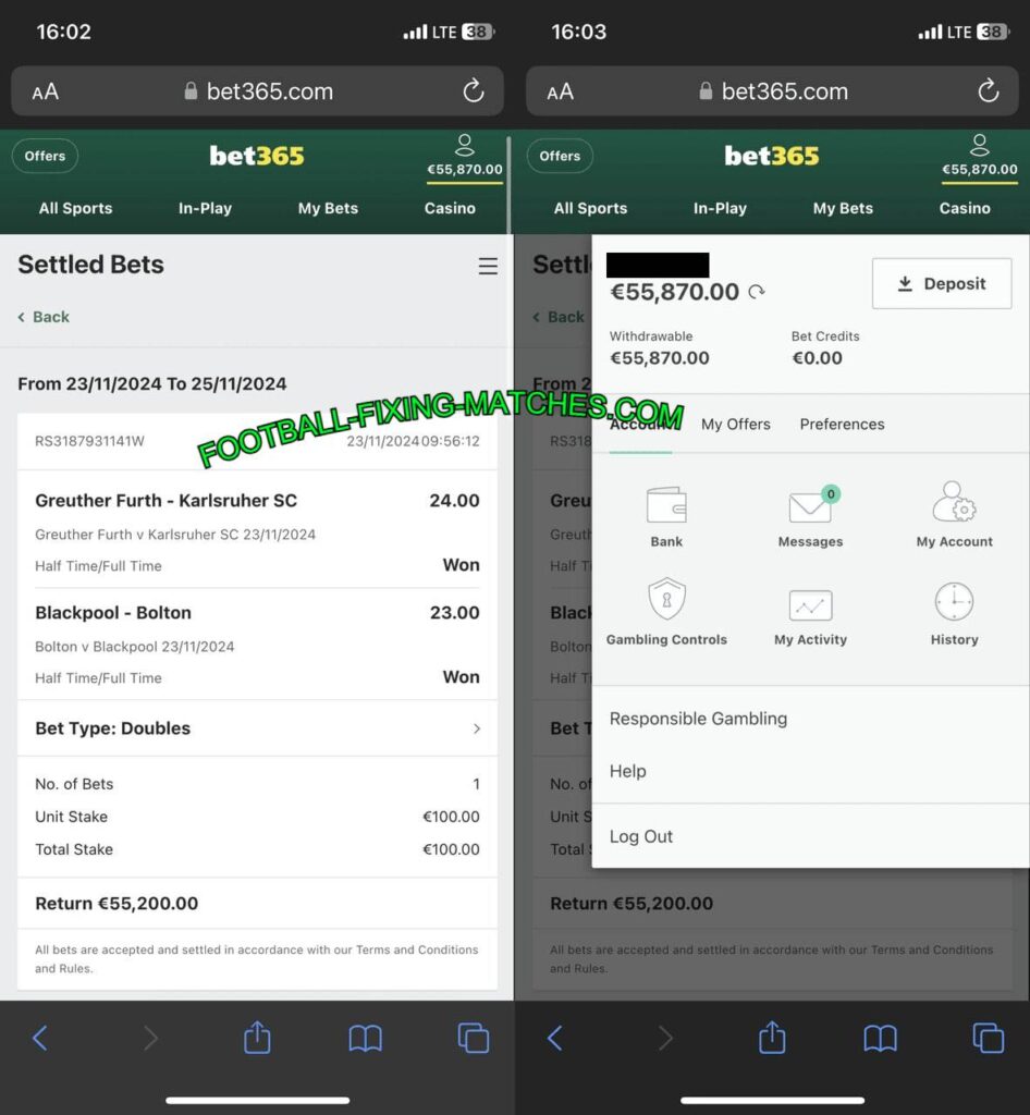 MATCH FIXED HTFT BET365