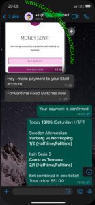 MATCH FIXING BETTING TIPSWHATSAPP TELEGRAM FIXED MATCHES PROOFS