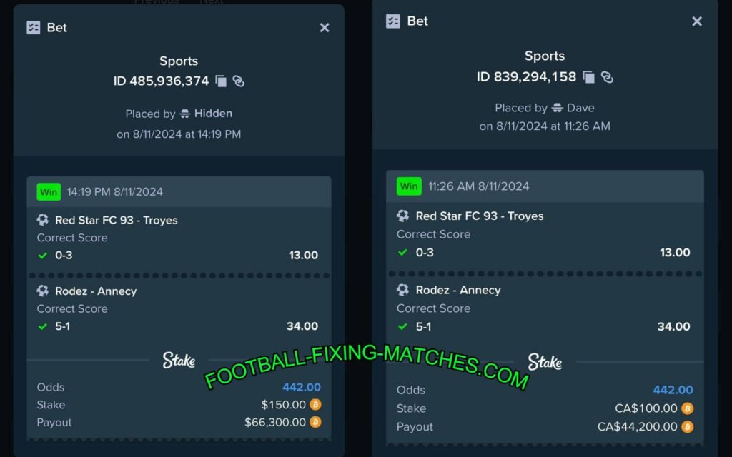 STAKE FOOTBALL FIXED MATCH