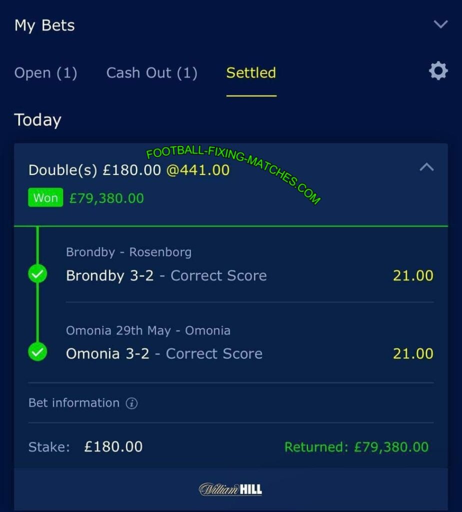 WILLIAM HILL FOOTBALL FIXED BETTING TIPS