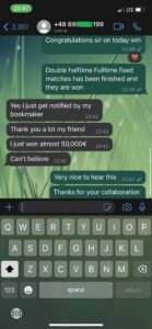 whatsapp - telegram fixed matches proof