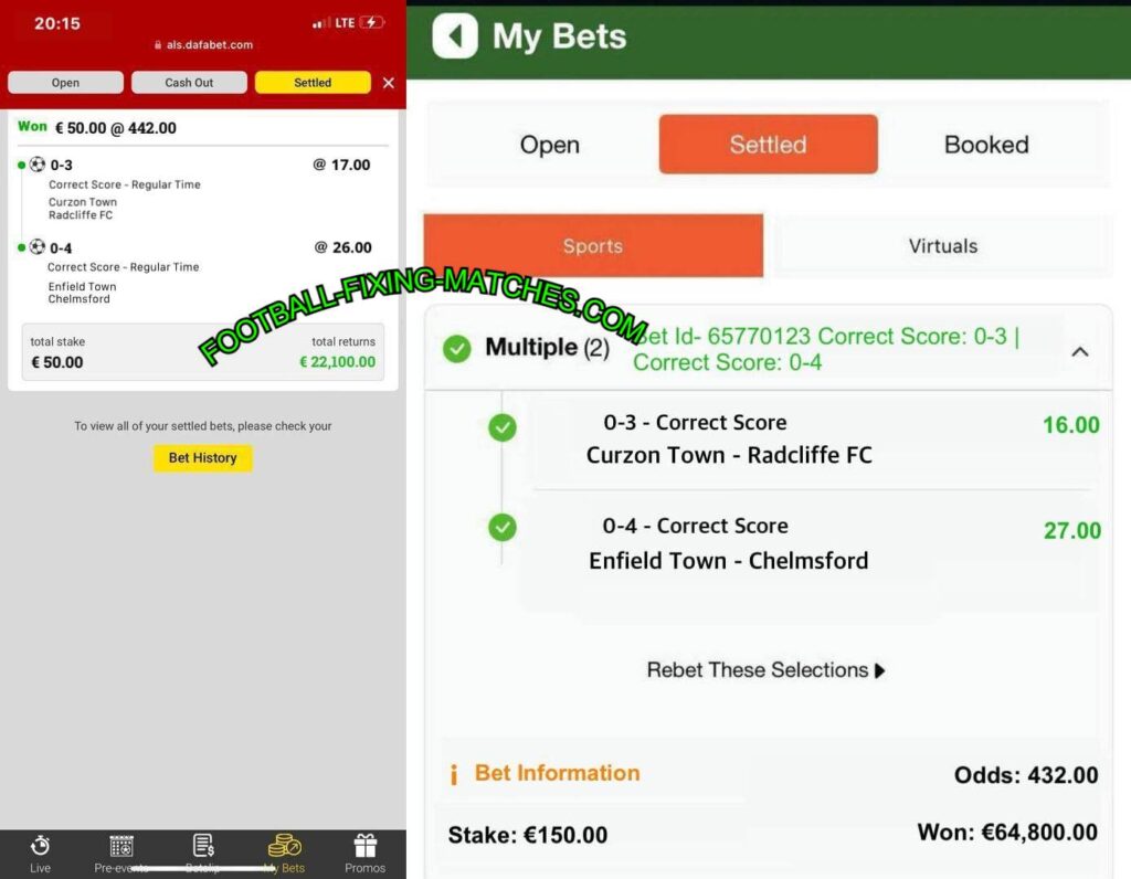 DAFABET FIXED MATCHES TIPS