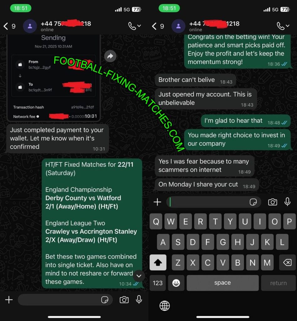 WHATSAPP HTFT FIXED MATCHES