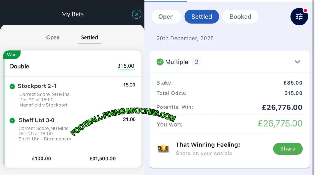 WILLIAM HILL FIXED MATCHES TIPS