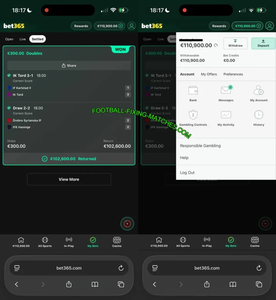 BET365 CORRECT FIXED MATCHES BET365 CORRECT FIXED MATCHES
