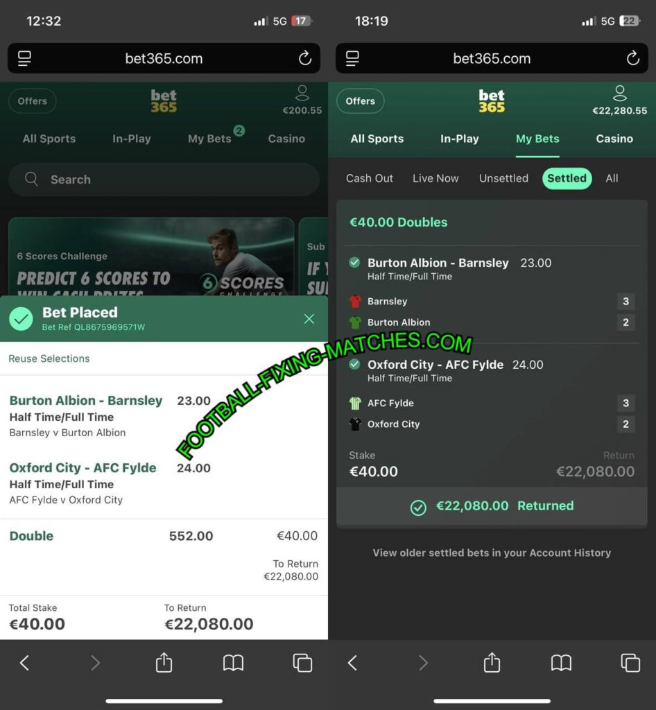 BET365 MATCH FIXING TIPS