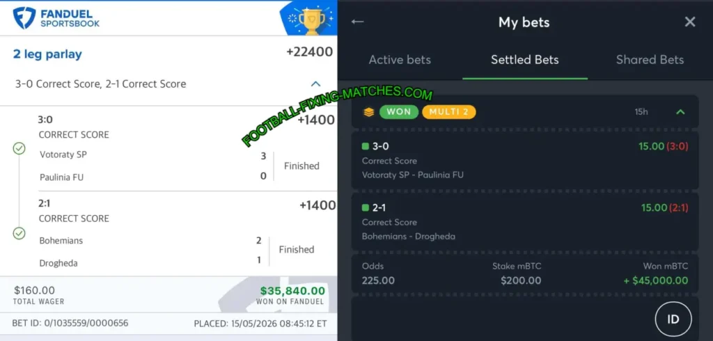 BET365 CORRECT SCORE FIXED TIPS