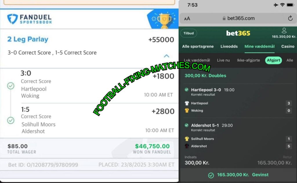 FANDUEL SPORTS FIXED MATCHES TIPS