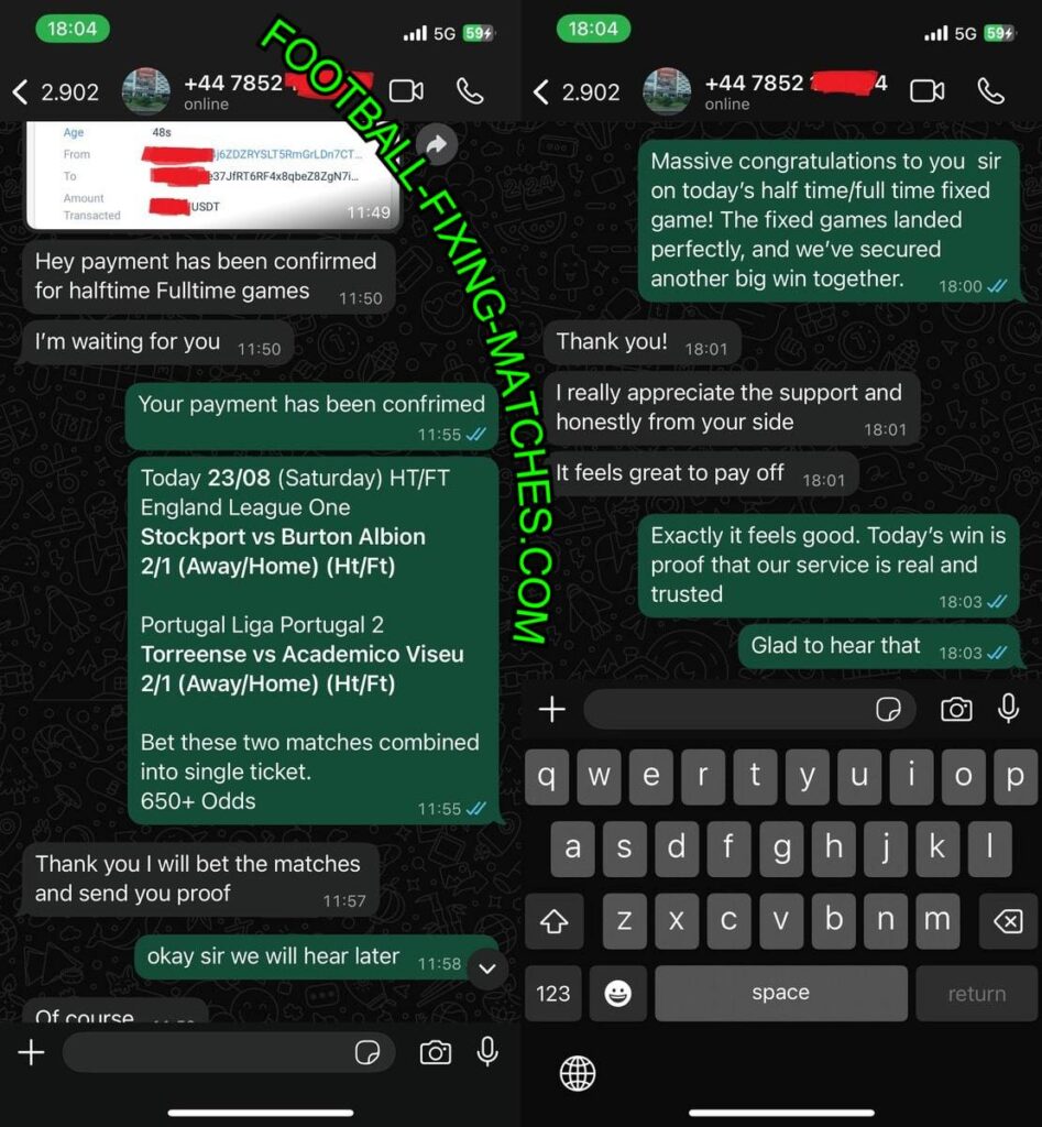 FIXING FOOTBALL BETTING TIPS ON WHATSAPP