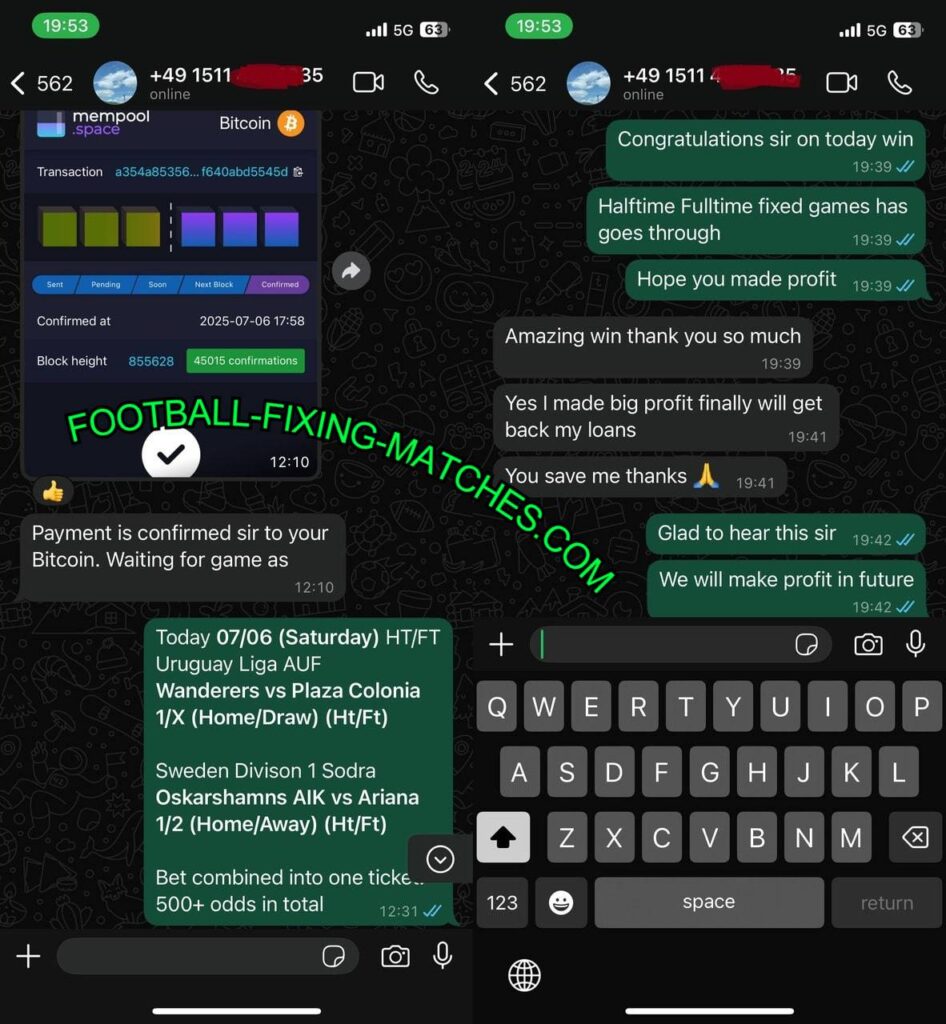 FIXING FOOTBALL BETTING TIPS ON WHATSAPP