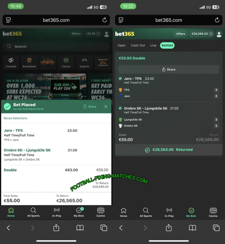 FIXING HALFTIME FULLTIME BETS FIXING HALFTIME FULLTIME BETS