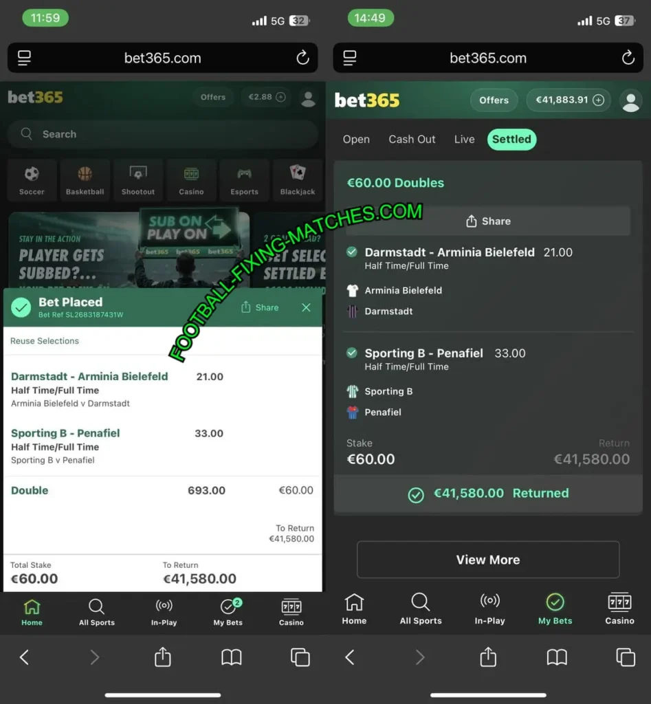 FIXING SOCCER BET365