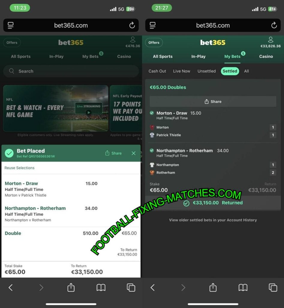 FIXING SOCCER TIPS HTFT