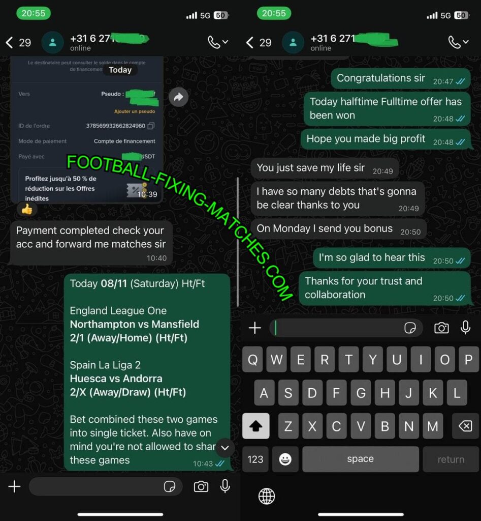 FIXING SOCCER TIPS ON WHATSAPP