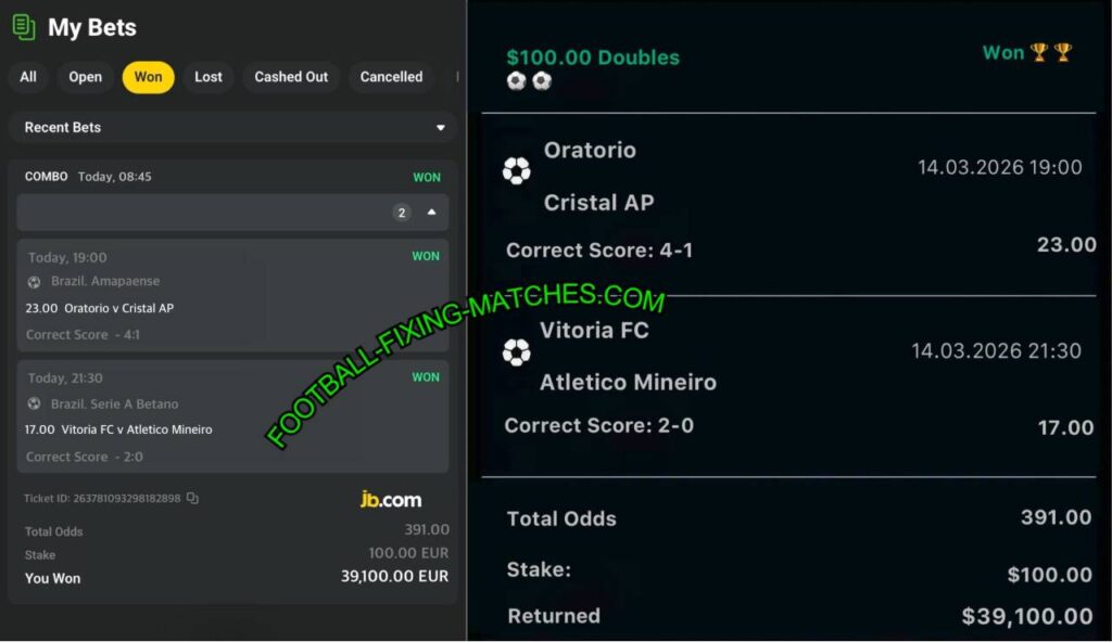 JB CRYPTO CORRECT SCORE FIXED MATCH JB CRYPTO CORRECT SCORE FIXED MATCH