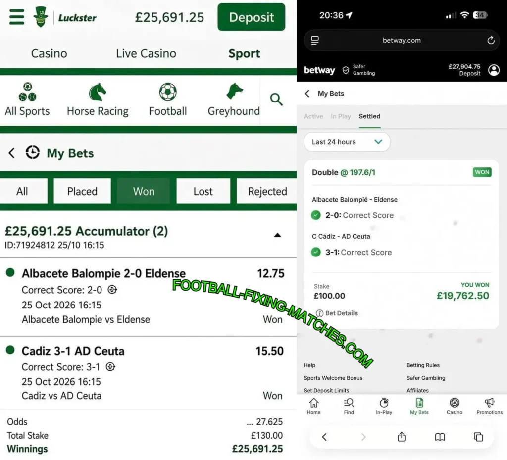 LUCKSTER CORRECT SCORE FIXED MATCHES LUCKSTER CORRECT SCORE FIXED MATCHES