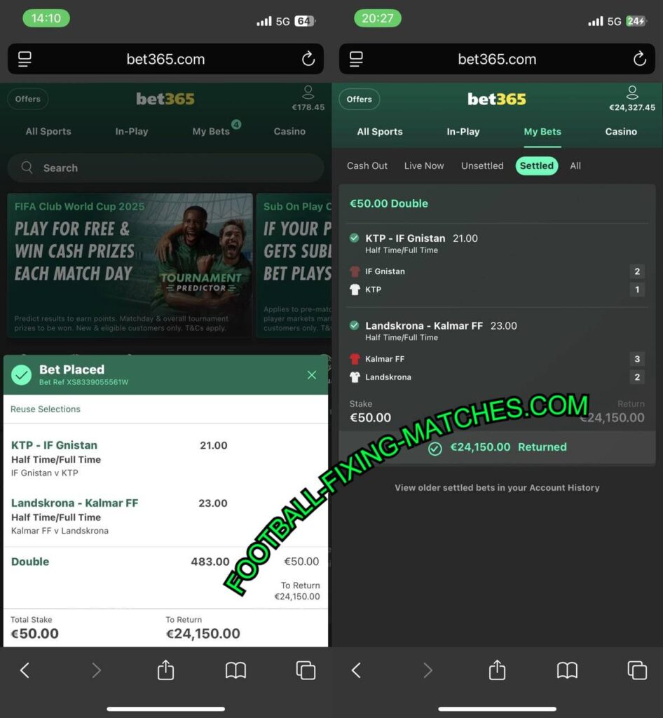 MATCH FIXING TIPS HTFT BET365