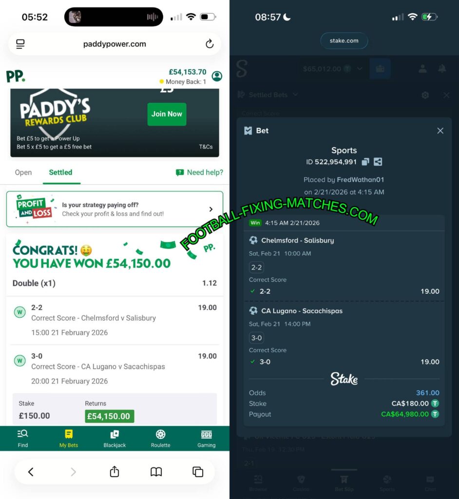 PADDYPOWER SECURE FIXED MATCH PADDYPOWER SECURE FIXED MATCH