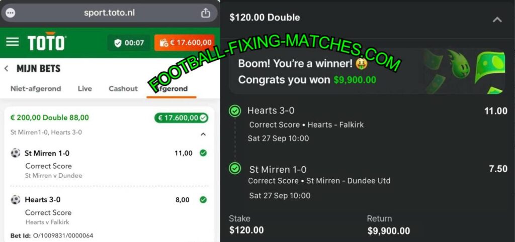 Toto Sport Fixed Matches Tips